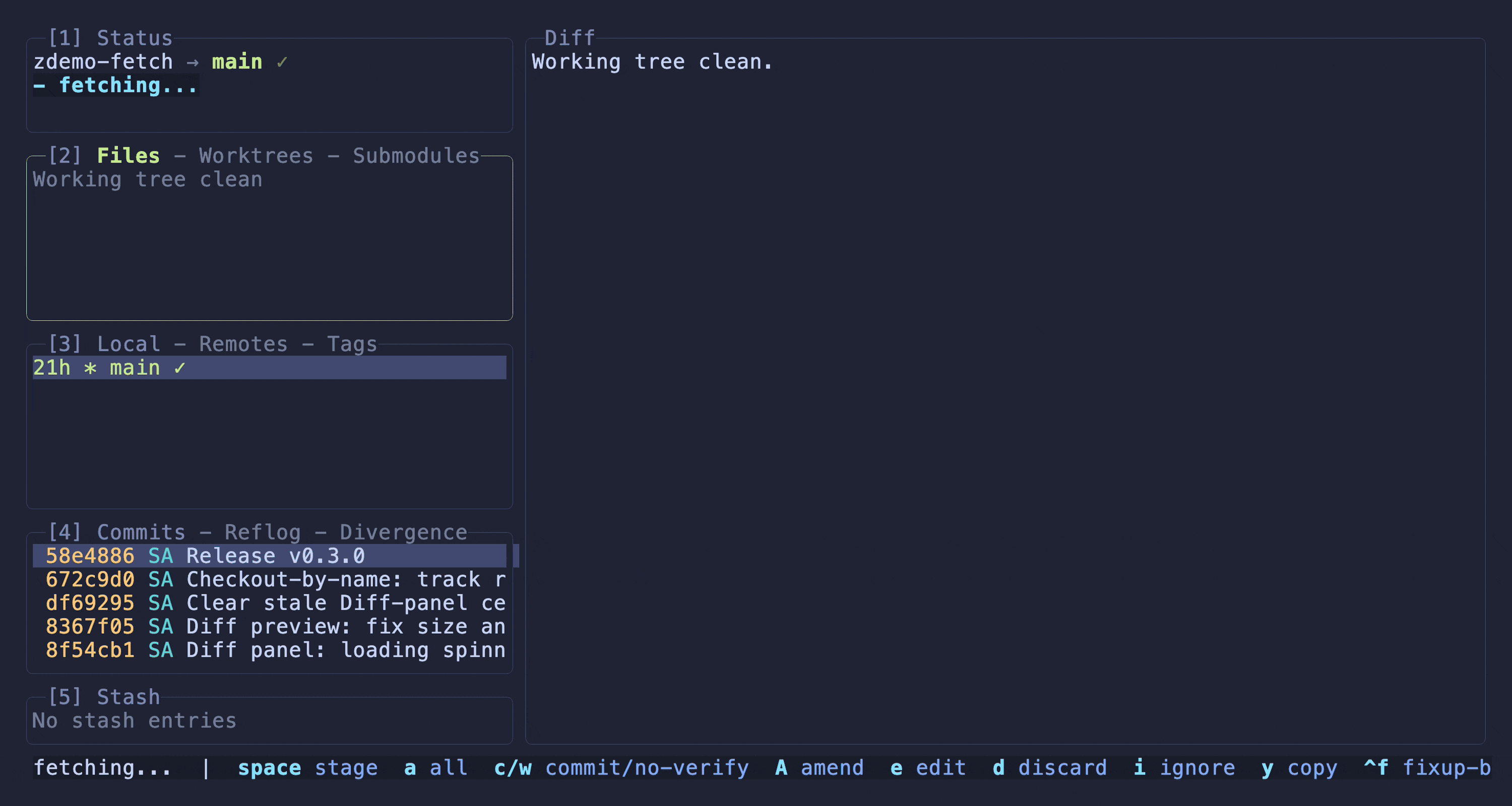Ziggity fetching in the background while navigation stays responsive