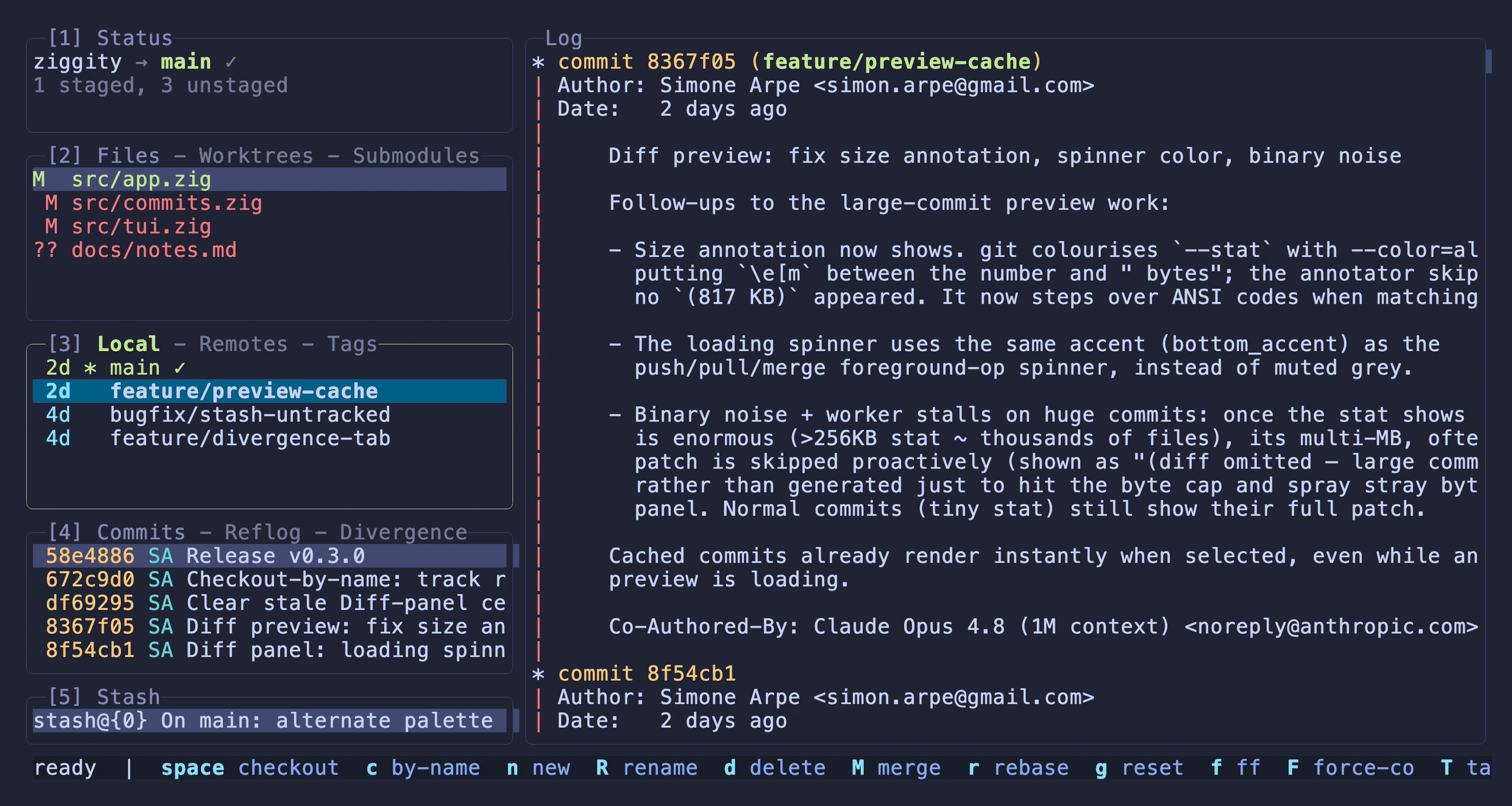 Comparing two refs in Ziggity